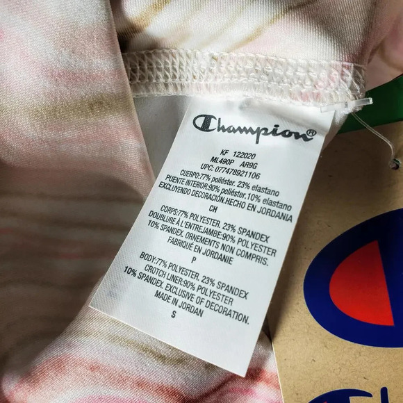 NWT Champion Pink Marble High-Rise Leggings Women's Size Small - Picture 6 of 12